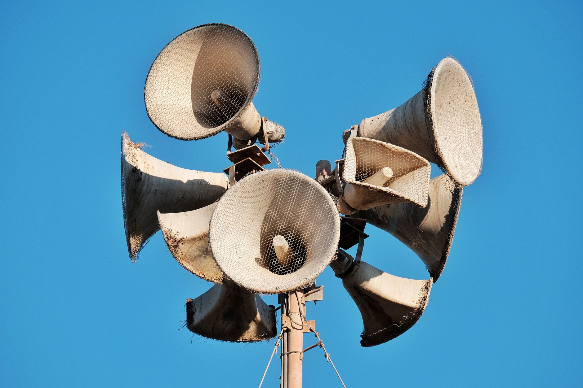 Outdoor speakers on patio