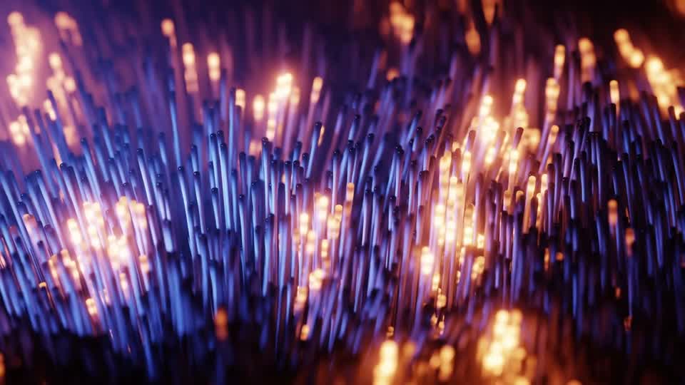Projector lens glowing